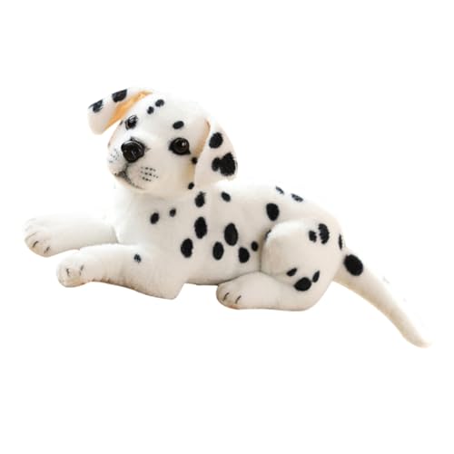 Mikikit Peluche Perro de Felpa Suave de Algodón PP Juguete de Peluche para Niñas Diseño de Dálmata Obsequio de Cumpleaños Adecuado para Compañía y Juegos