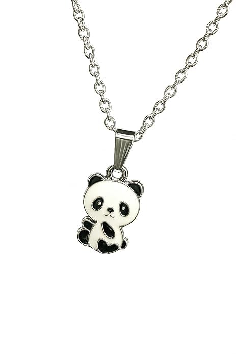 Panda Pendant Necklace Set for Girls & Women Multicolor | Cute Panda Charm | Lightweight Fashion Jewelry Gift for Women, Girls Pack Of-image-42
