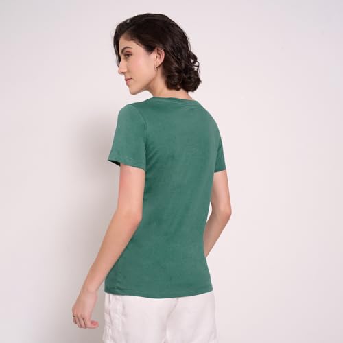 Image of Honey Women's 100% Cotton T-Shirt | Regular Fit | Round Neck | Half Sleeve