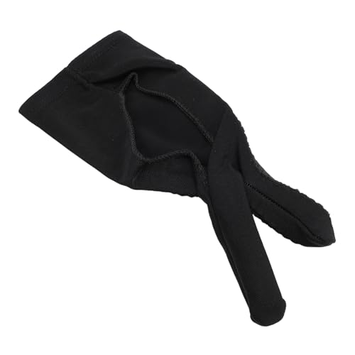 Guantes para dibujo digital, paquete de 4 piezas, para mano derecha e izquierda, diseño de 3 capas y dos dedos, elasticidad suave, ideal para tabletas gráficas (talla S) miniatura 7