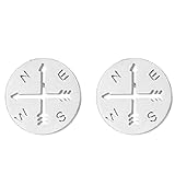 Minimalist Compass Disc Stud Earrings Stainless Steel Nautical Sailor Wanderers Cartilage Tragus Tiny Small Studs Earring Fashion Jewelry Gifts for Women Men (Silver)