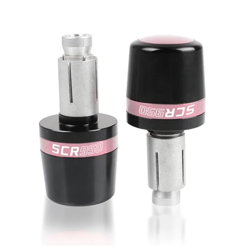 XIAOYANparts 7/8 "22mm Motorrad Lenker Griffe Griff Bar Kappe Enden Stecker Hand Grip Für Yamaha SCR950 SCR 950(Pink)