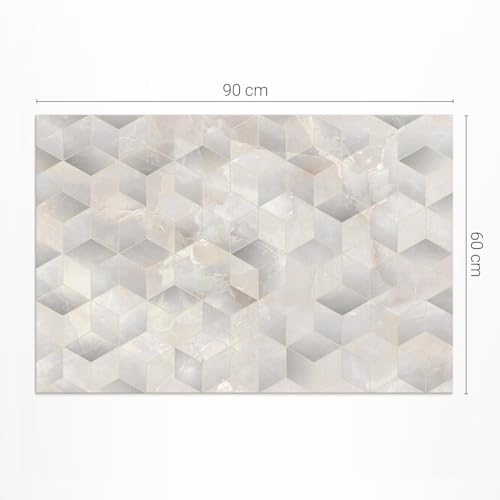 Tapis d'extérieur 60x90 cm imperméable en PVC cubes 3D