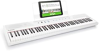 Alesis Recital White  88-klawiszowe pianino elektryczne / keyboard z półważoną klawiaturą, zasilaczem, wbudowanymi głośnikami i 5 brzmieniami premium