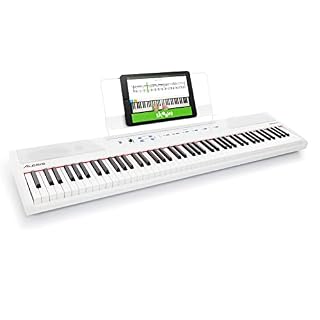 ALESIS RECITAL piano numérique 88 touches semi-lestées avec enceinte intégrées & Audibax Onyx 130 Plus White – Support Double Ciseaux pour Clavier – Support pour Clavier de Musique Électronique - Les Beatles, Paul McCartney, John Lennon, RIngo Starr, George Harrison ALESIS RECITAL piano numérique 88 touches semi-lestées avec enceinte intégrées & Audibax Onyx 130 Plus White - Support Double Ciseaux pour Clavier - Support pour Clavier de Musique Électronique – Image 2