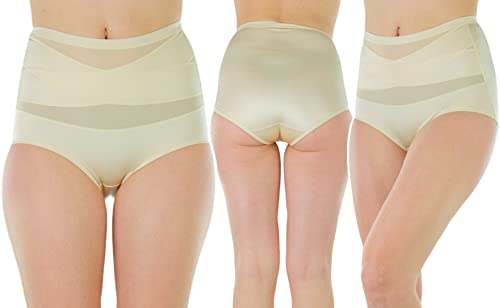 Image of ToBeInStyle Women's Pack of 6 High-Waisted Girdle Brief Tummy Support Everyday Panties