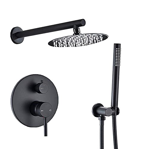 Robinet de douche à effet pluie avec ensemble de douche 2 sorties