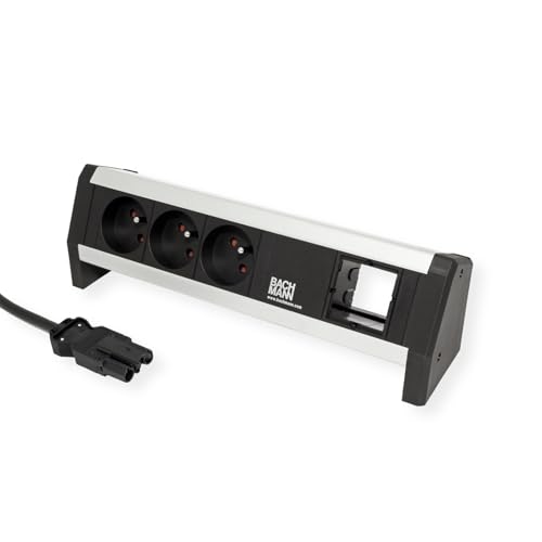 Bloc multiprise Bachmann Desk de table 3 prises UTE câble GST18 1m