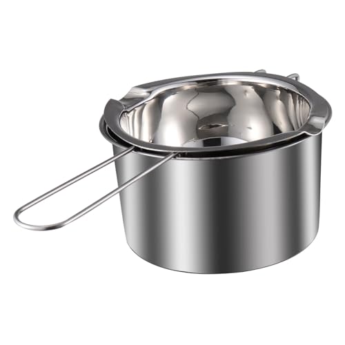 STOBAZA Stainless Steel Double Boiler Pot Wax Melting Pot for Chocolate Candy and More Large Fondue Pot Lid - Craftsmanship