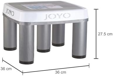 Joyo Better Home Tuff Patla (Medium) Plastic Patla Strong & Unbreakable Stool Useful in Bathroom/Office/Kitchen/Hospital/Factory (Grey)