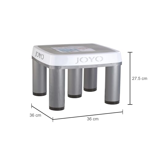 Joyo Better Home Tuff Patla (Medium) Plastic Patla Strong & Unbreakable Stool Useful in Bathroom/Office/Kitchen/Hospital/Factory (Grey)