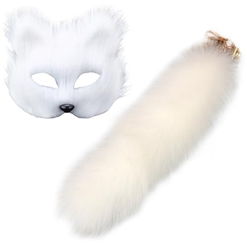 Cndiyald Fox Mask and Tail – Cosplay & Party Accessory