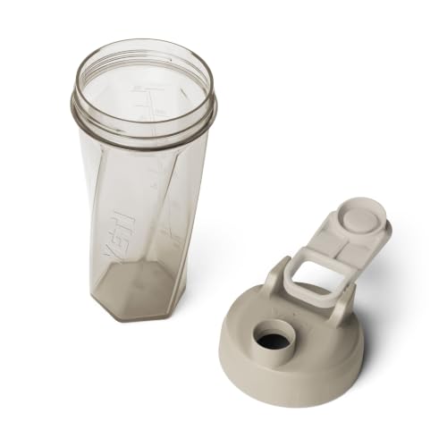 Image of YETI Yonder Helimix Vortex Blender Shaker Bottle Holds up to 27oz | No Blending Ball or Whisk | USA Made | Portable Pre Workout Whey Protein Drink Shaker Cup | Dishwasher Safe, Cape Taupe