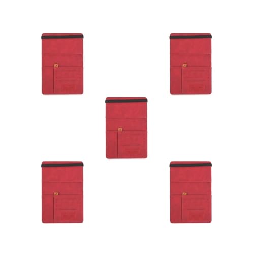Porta passaporti portadocumenti organizer da viaggio portafoglio porta carte nero 15 x 21 cm Set da 5 rosso 15 x 21 cm 15x21cm come descrizione