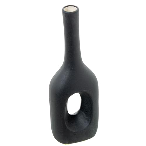 Vase céramique avec trou 33cm crème rugueux bohème - 6