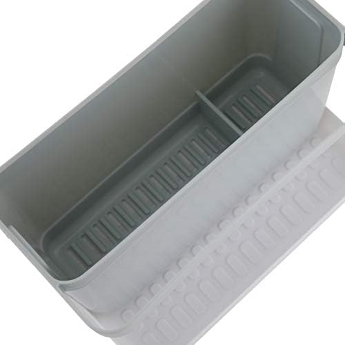 axentia 130669 Caddy Sink Organiser for Kitchen, Plastic, Grey/White, Approx. 20 x 12 x 11 cm