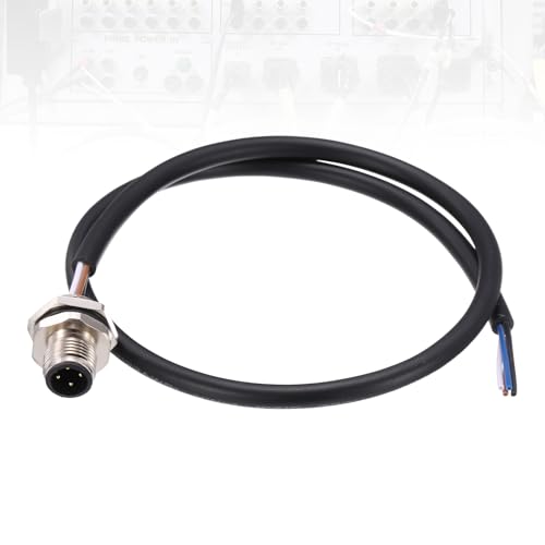 Conector eléctrico hembra M12 4 pines cable aviación 250V adaptador para sensor industrial 4