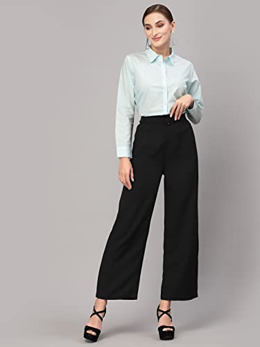 Image of Style Quotient Women Solid Polycotton Regular Formal Shirt