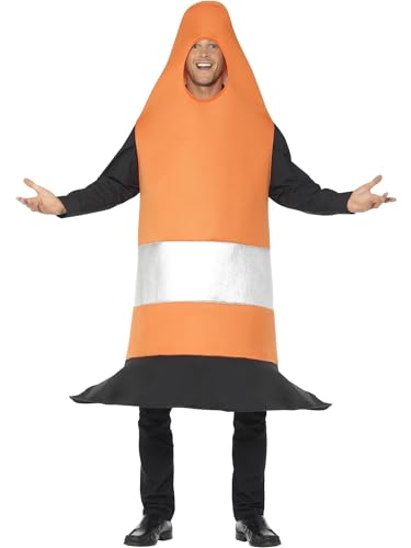 Smiffys Costume cône de signalisation, orange, avec tabard Halloween, Carnaval