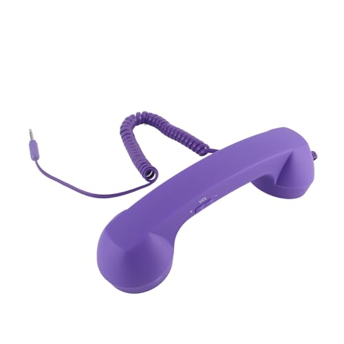 Cocoarm Retro -Handy -Mobilteil, Vintage Telefonempfänger mit HD Sound, 3,5 Mm und USB C kompatibel für Smartphones und Tablets (Purple)