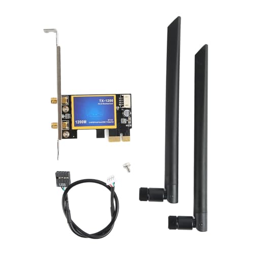 Tarjeta WiFi PCIE Dual Band 1200Mbps 2.4G 5G Adaptador de Red 4.0 para PC Windows 7 8 10, Plug and Play miniatura 3