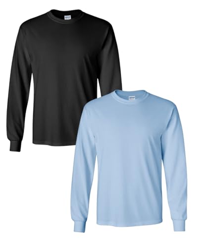 Gildan T-shirts classique noir et bleu clair taille S US pour adulte