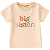 Big Sister Shirt Baby Anuncio para Niñas Trajes de Hermana