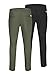 JACK & JONES Male Chino Trousers, Pack of 2, Slim Fit Chino Trousers, Black, 36W x 34L