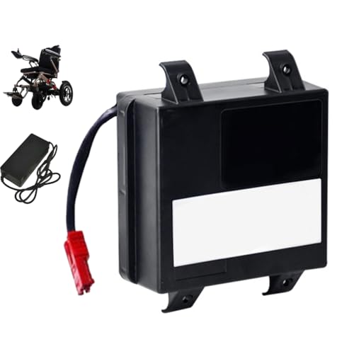HJGHY 24ボルトリチウム電池交換パック 24V 12Ah 15Ah 20Ah 25Ah 32Ah 電動車椅子用リチウムイオン電池 鉛蓄電池 交換用バッテリー 充電器付き,Red anderson,24V 32Ah