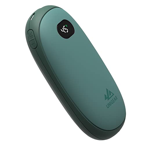 Unigear Calentador De Manos Recargable 10000mah-Usb Carga Rápida Portable Electrónico Calienta Manos Banco De Energía 20 Niveles Calor 35-55 C,1 Segundo Rápido Calor Profundo Para Exterior,Camping