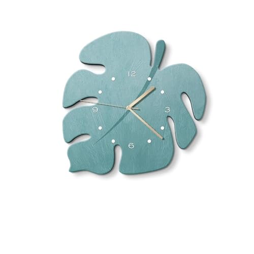 Horloge murale silencieuse chambre à coucher grand confort bleu minimaliste