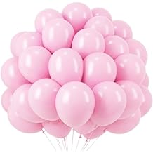 RUBFAC Pink Balloons 120pcs 12 Inches Latex Light Pink Balloons for 2026 Graduation Decorations Birthday Baby Shower Wedding Party Gender Reveal Princess Party Supplies Garland Arch Decoration