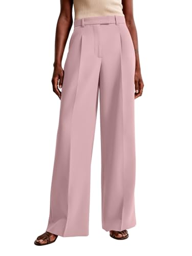 Image of NIMIN Women Wide Leg Pants High Waisted Business Casual Work Trousers Dressy Pants with Pockets