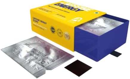 BonAyu Caffeine Energy Mouth Dissolving Strips for men and women with Essential Electrolytes and Vitamins for Endurance, Sports Hydration, Muscle Strength and Workout Energy Booster (30 Strips)