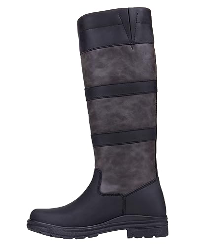 Bottes d'extérieur Daan noires idéales pour la vie aux écuries et la marche