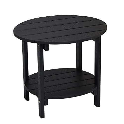 byzane Double Adirondack Side Table, Patio Outdoor End Table Weather
