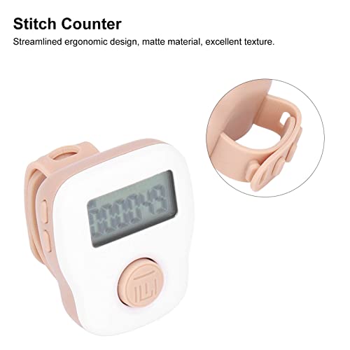 Image of AMONIDA Tally Counter, White USB Rechargeable Clicker Counter Stitch Counter with Anti Sweat Silicone Ring Matte Texture 6 Channel Counting