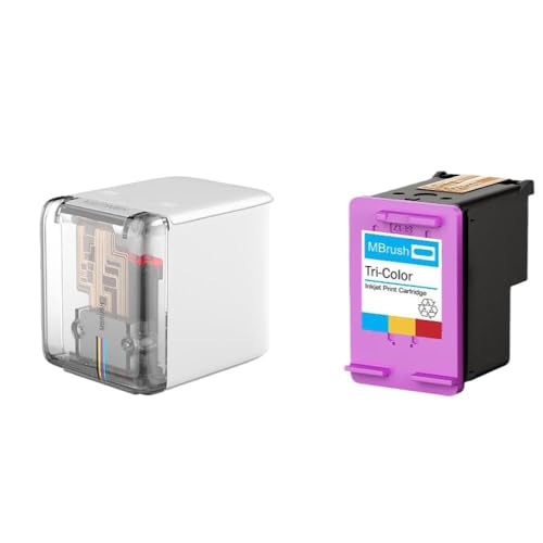 VMZSYYXXJ Impresora Compatible con Kongten Mbrush portátil inalámbrico de Mano WiFi Conectado teléfono móvil Tatuaje Logo Impresora(1printer1color Ink)