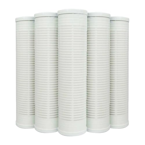 Lot de 5 Cartouches Lavables Nylon Filtre à Eau Sédiments 9 pouces 3/4-60 microns Fabriquées en France