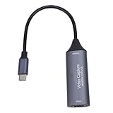 Luocute Videoaufnahmekarte, 4K HD auf USB C 3.0 Aufnahmegerät mit Extrem Geringer Latenz für...