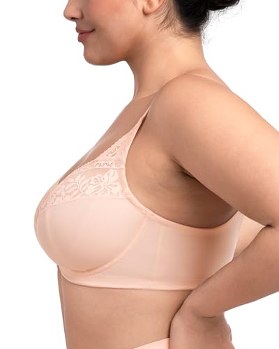 Image of HSIA Minimizer Bras for Women Large Bust Full Coverage Lace Plus Size Bra - Mermaid Scales
