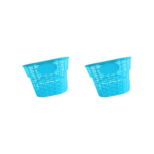 2のセット子供用自転車バスケット 三輪車バスケット 幼児用 旅行用 自転車カーゴラックバッグ ブルー, 青, 27.3x20x17.2cm