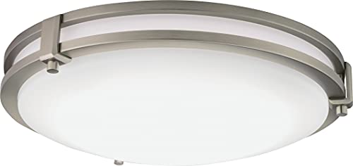 New Deal Lithonia Lighting FMSATL 13 14830 BN M4 LED Saturn Flushmount Ceiling Light Fixture for Kitchen | Hallway | Bedroom, Dimmable, 3000K, Antique Brushed Nickel Flash Sale Buy 1 get 1 Lithonia Lighting FMSATL 13 14830 BN M4 LED Saturn Flushmount Ceiling Light Fixture for Kitchen | Hallway | Bedroom, Dimmable, 3000K, Antique Brushed Nickel