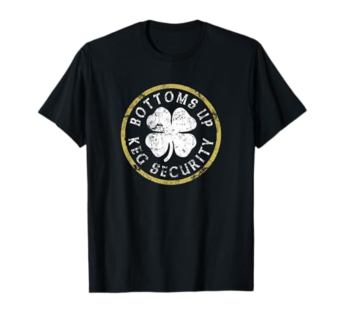 Día de San Patricio Irlandés Bottoms Up Keg Security Group Camiseta