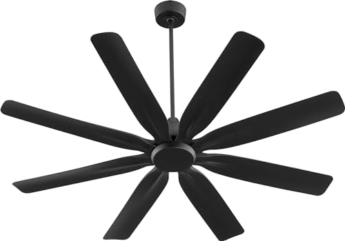 Quorum 33608-59 Rosales 60" Damp-Rated Ceiling Fan with Lights, Matte Black