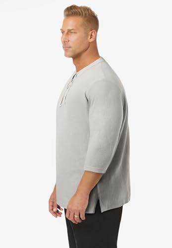 KingSize Men's Big & Tall Gauze Lace-Up Shirt3