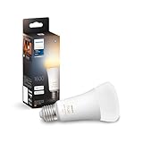 Philips Hue White Ambiance E27 LED Bulb, 1600lm, dimmable, All Shades of White, controllable via app, Compatible with Amazon Alexa (Echo, Echo Dot), Old Generation