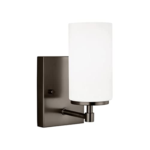 Generation Lighting 1-Light Alturas Contemporary Bath Fixture Wall Lamp Brushed Oil Rubbed Bronze 4124601-778 | Bathroom Light Fixture For Home Decor | Vanity Light Fixture And Bathroom Accessory #TOP26