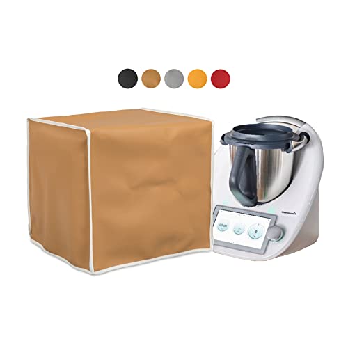 HOMELAY Custodia di qualità TOP compatibile con Bimby Thermomix TM6 TM 6 Fabbricazione artigianale. materiale ecopelle antimacchia, antibatterico. Copertura in colori (Camel)