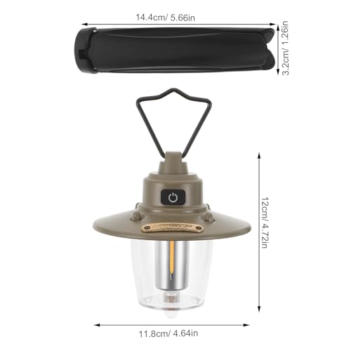 Lanterne de camping rétro 1200 Mah avec support et intensité variable